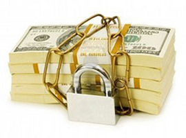 Money with pad lock